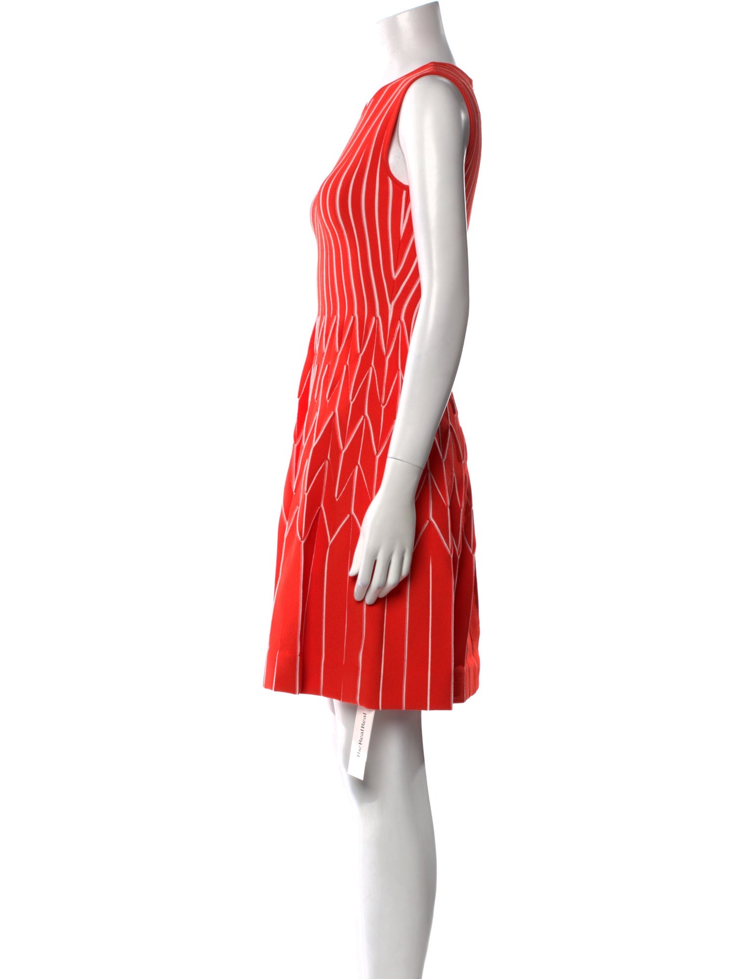 Lela Rose Striped Knee-Length Dress
