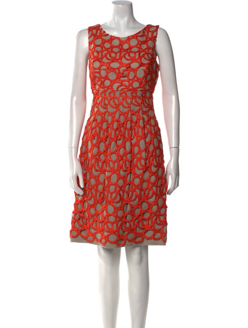 Lela Rose Printed Knee-Length Dress