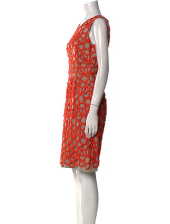 Lela Rose Printed Knee-Length Dress