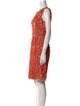 Lela Rose Printed Knee-Length Dress