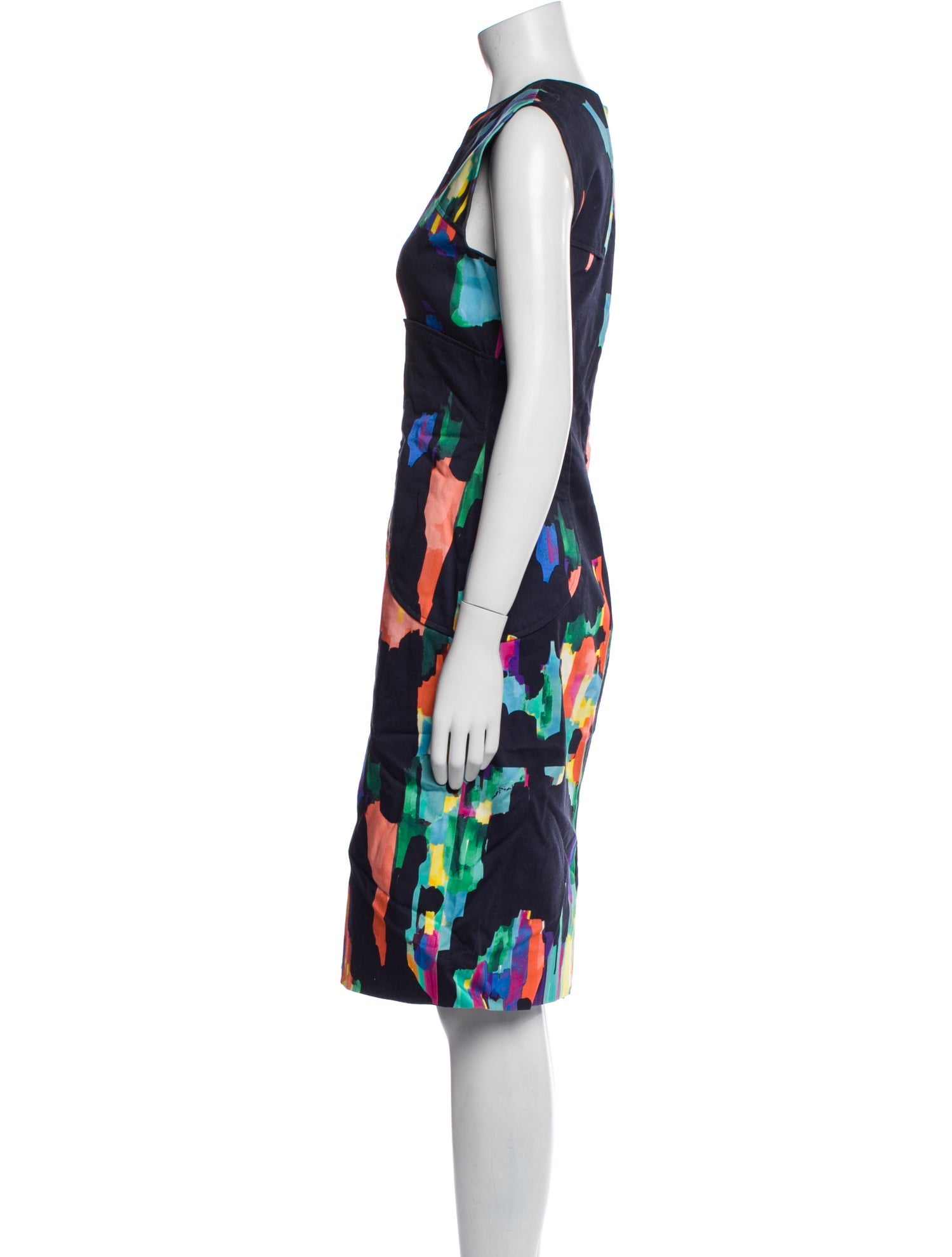Lela Rose Printed Knee-Length Dress