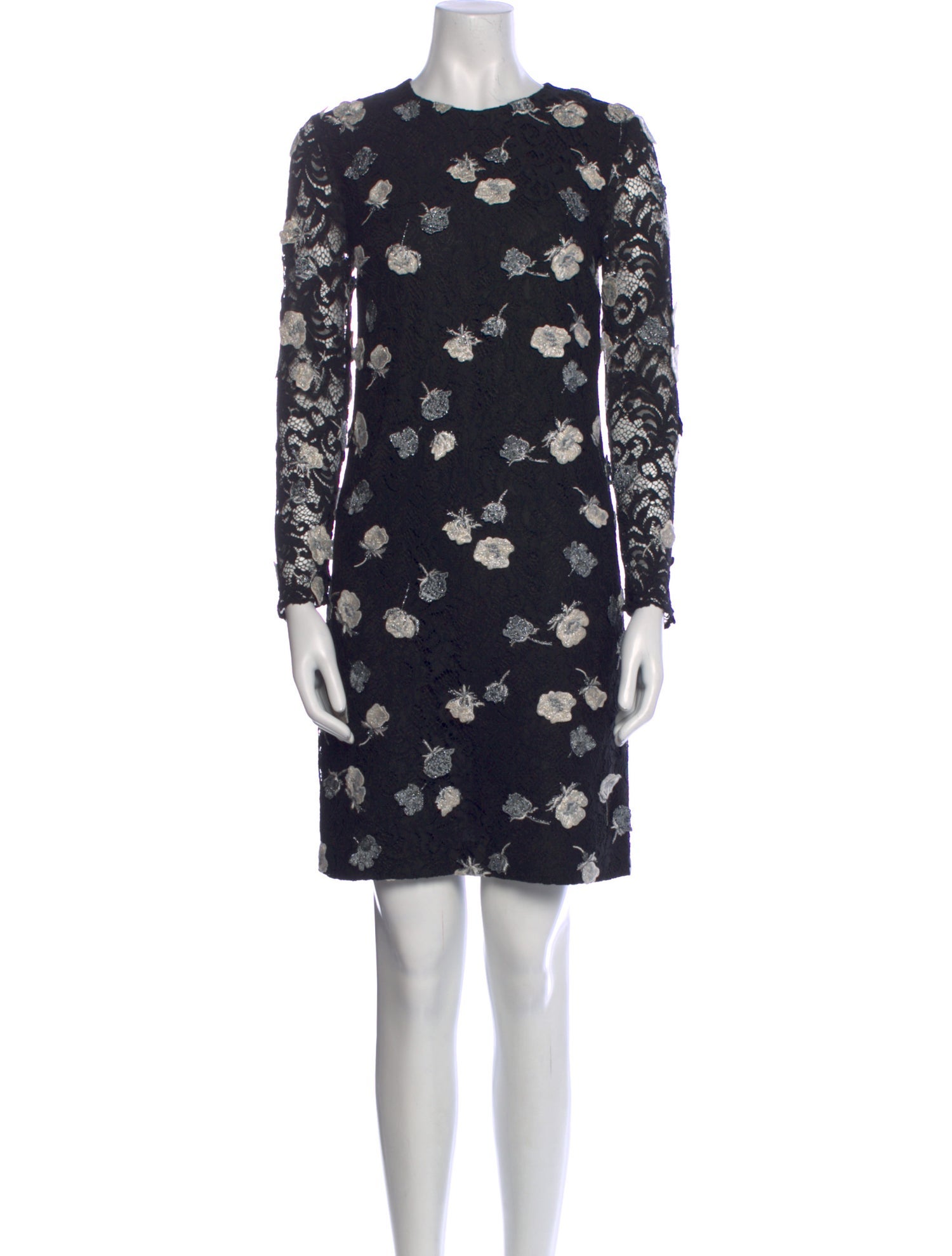 Lela Rose Floral Print Mini Dress