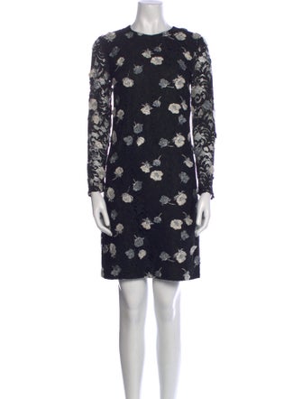 Lela Rose Floral Print Mini Dress