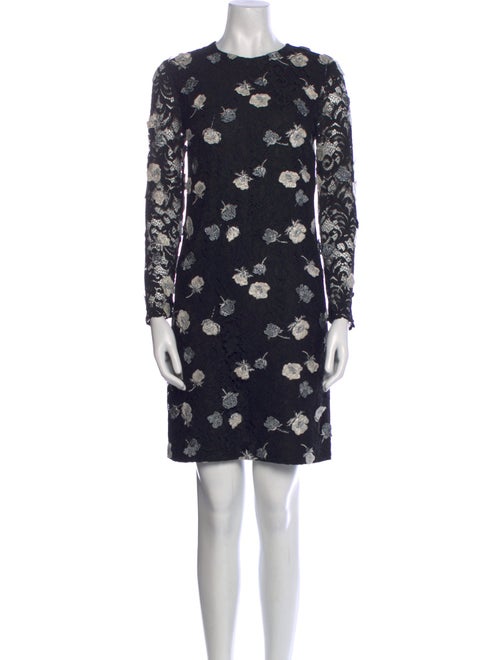 Lela Rose Floral Print Mini Dress