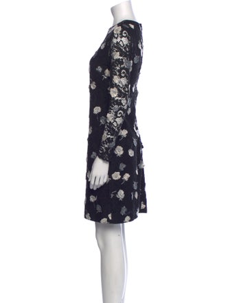 Lela Rose Floral Print Mini Dress