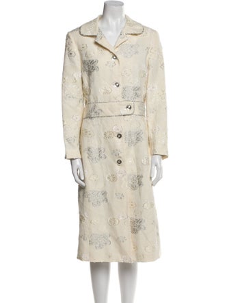 Lela Rose Printed Trench Coat