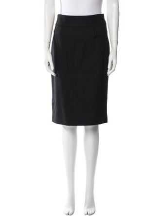 Lela Rose Ruffle Embellishment Knee-Length Skirt