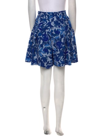 Lela Rose Floral Print Mini Skirt