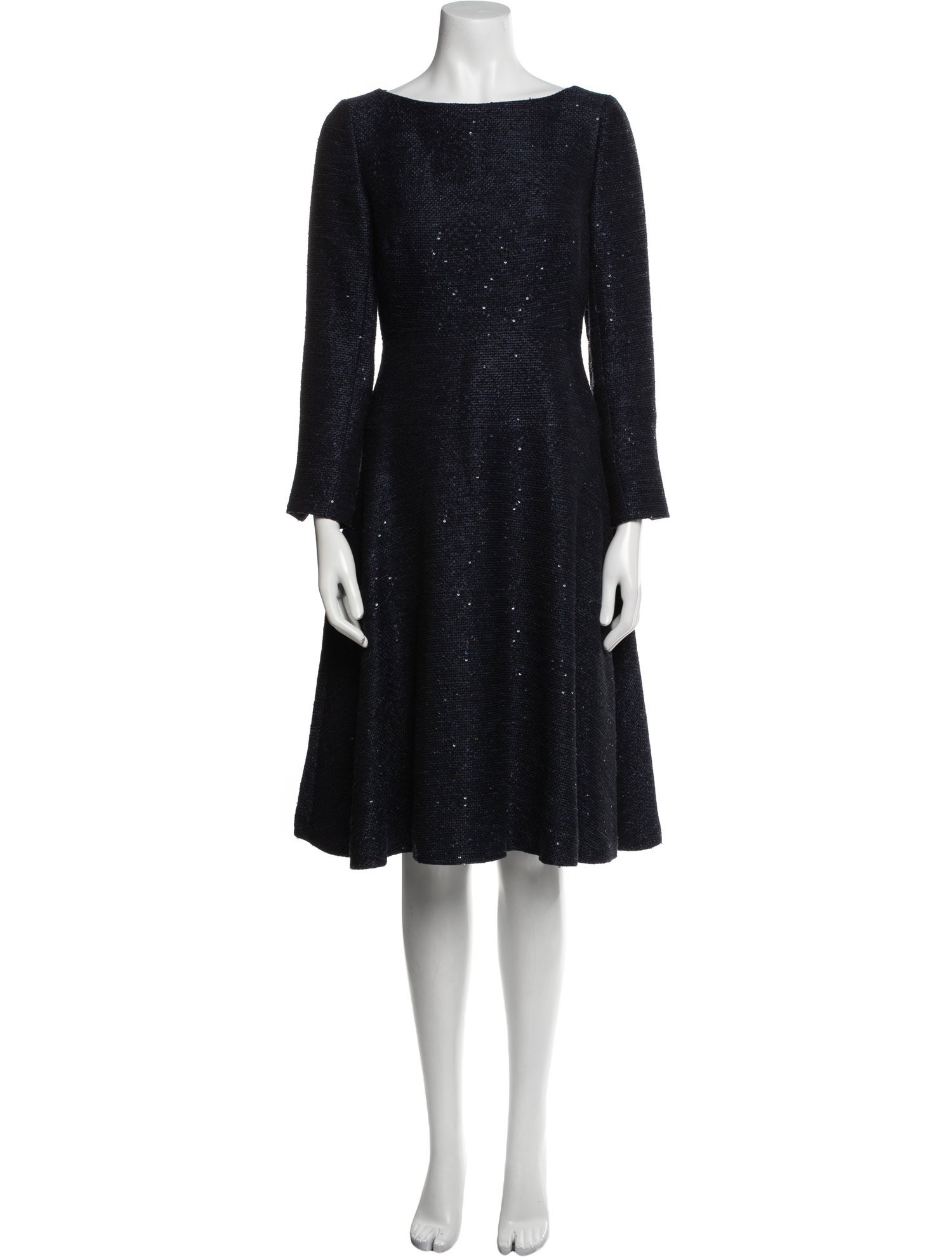 Lela Rose Bateau Neckline Knee-Length Dress