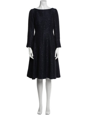 Lela Rose Bateau Neckline Knee-Length Dress