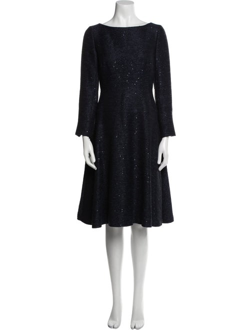 Lela Rose Bateau Neckline Knee-Length Dress