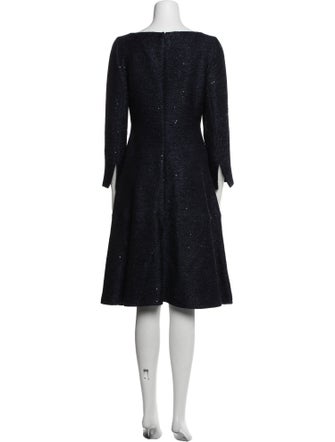 Lela Rose Bateau Neckline Knee-Length Dress