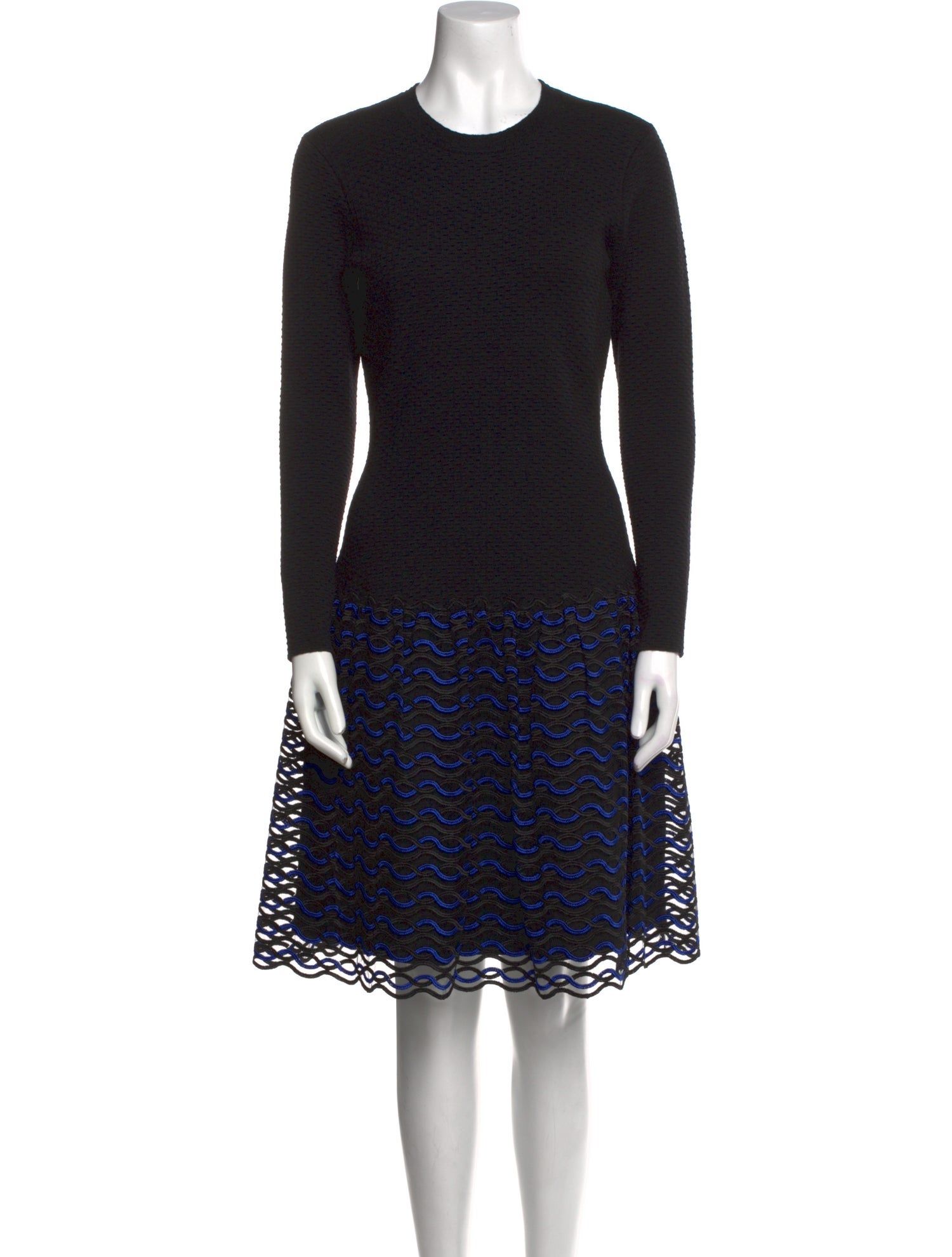 Lela Rose Wool Knee-Length Dress