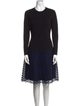 Lela Rose Wool Knee-Length Dress