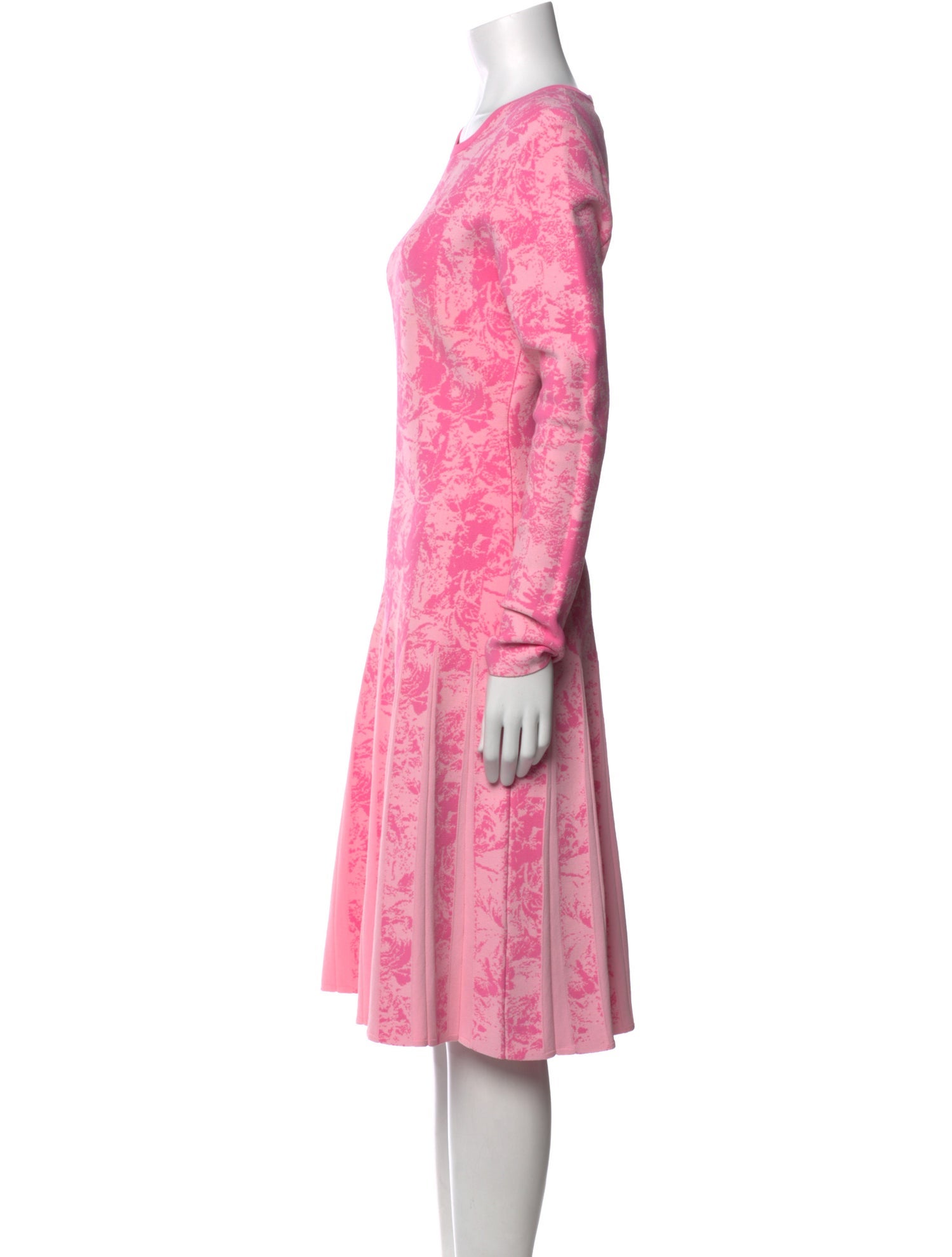 Lela Rose Floral Print Knee-Length Dress