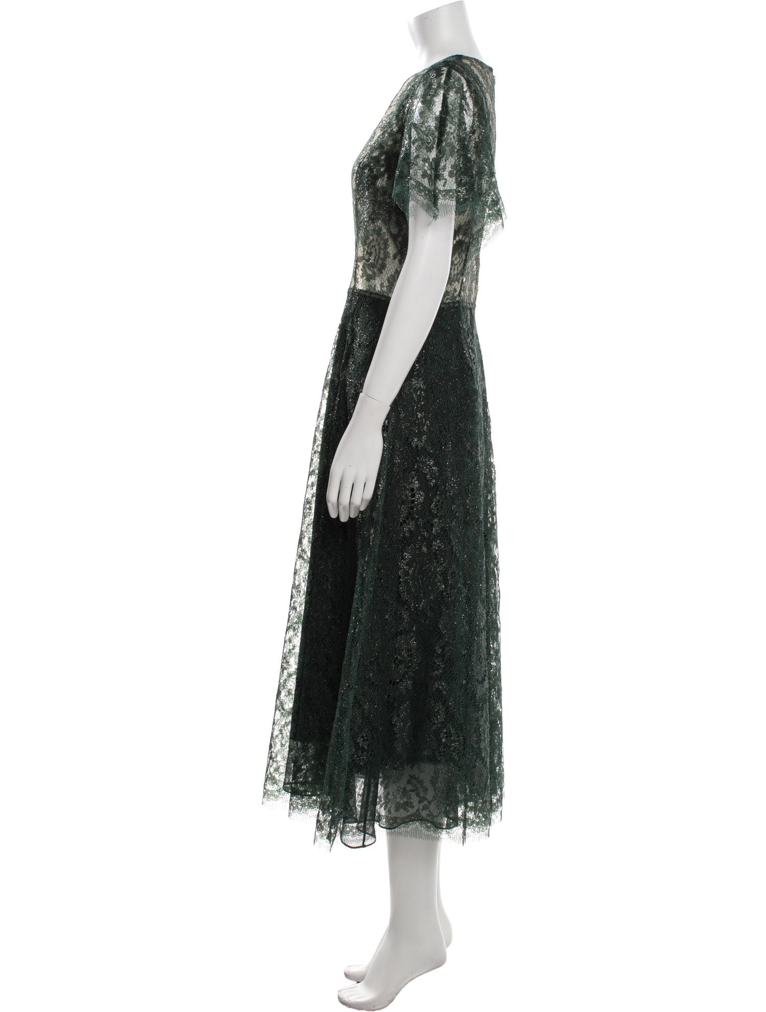 Lela Rose Lace Long Dress