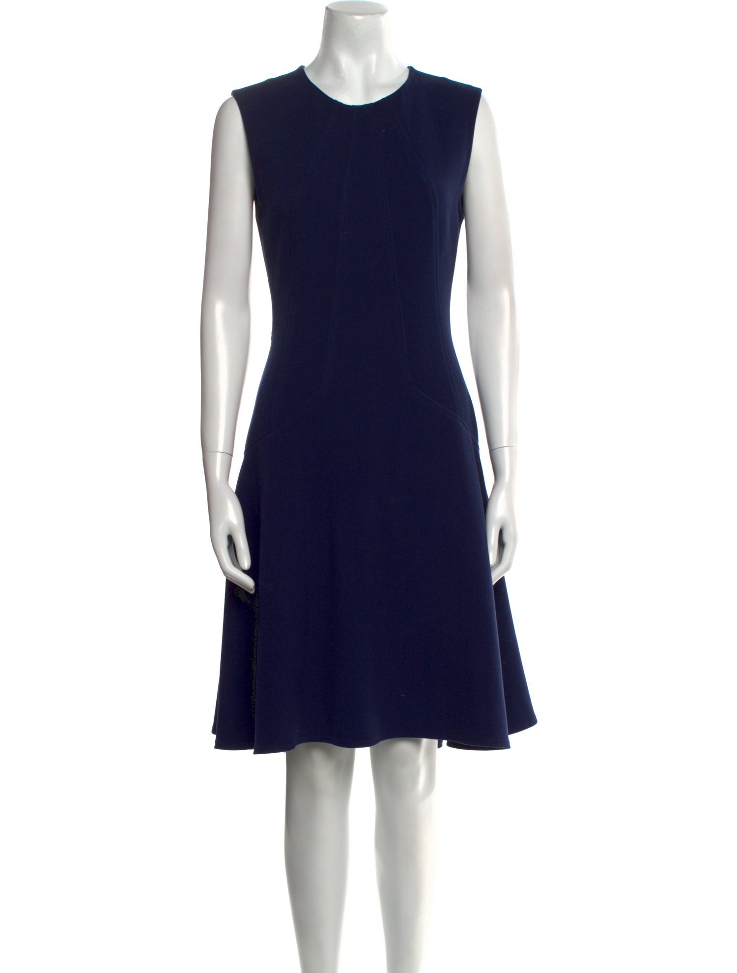 Lela Rose Crew Neck Knee-Length Dress