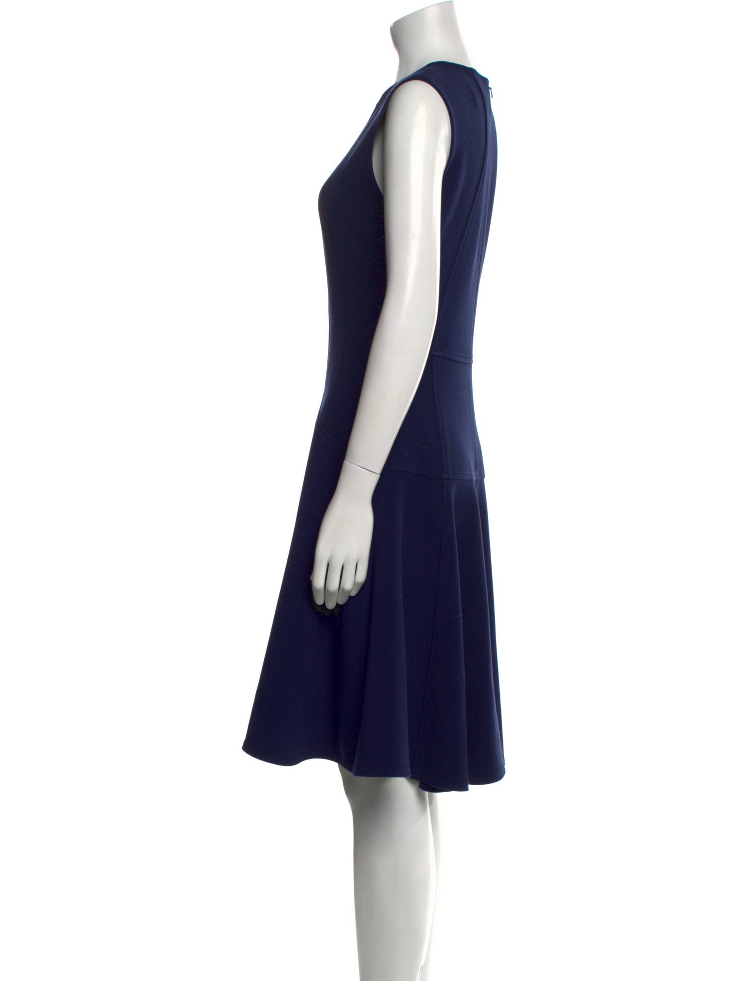 Lela Rose Crew Neck Knee-Length Dress