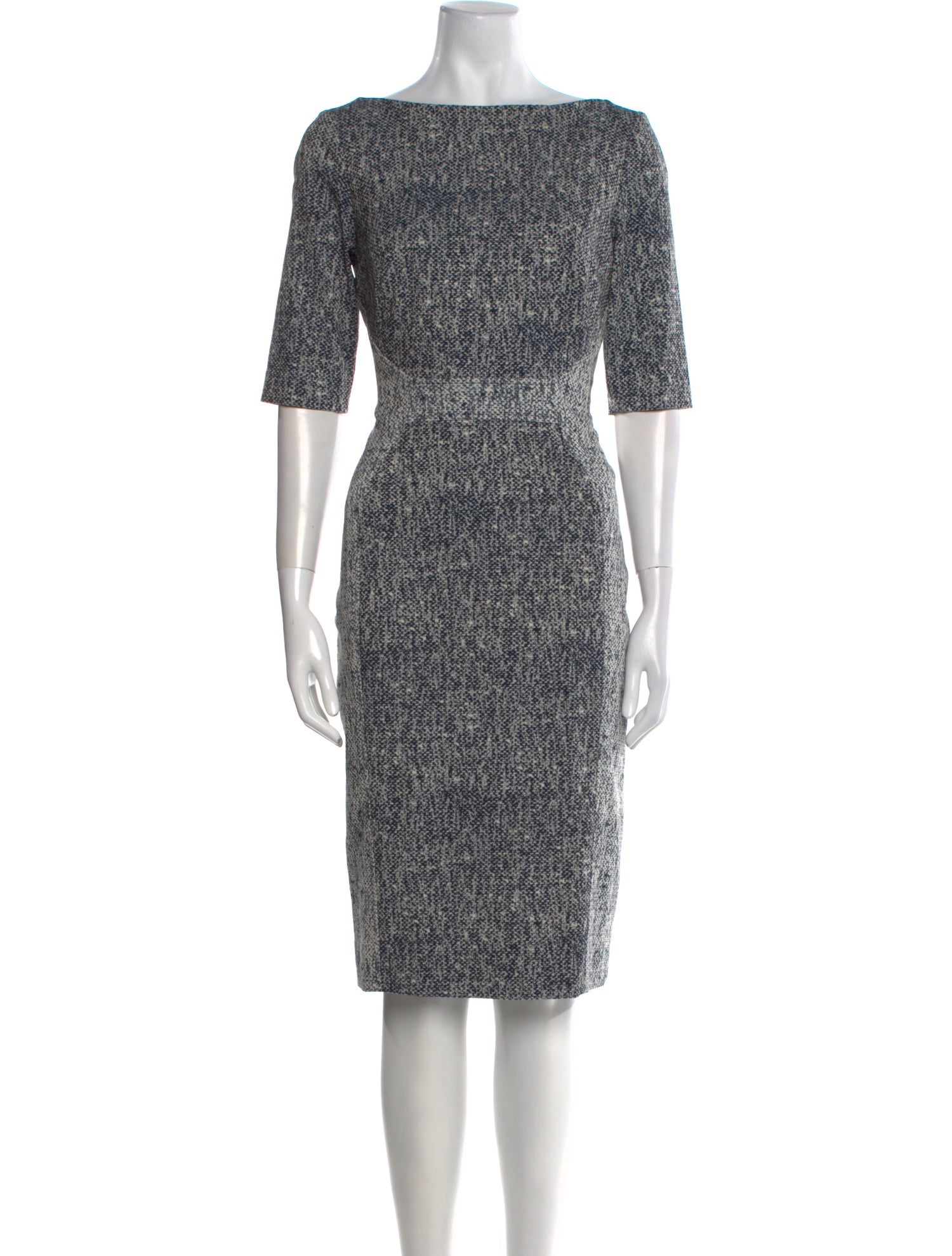 Lela Rose Printed Midi Length Dress