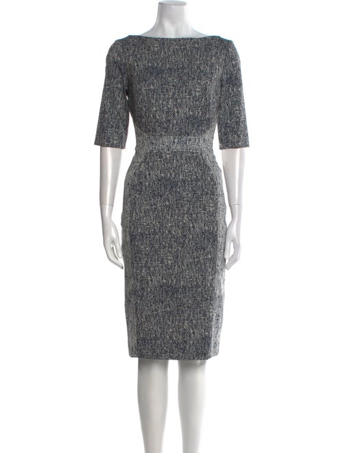 Lela Rose Printed Midi Length Dress