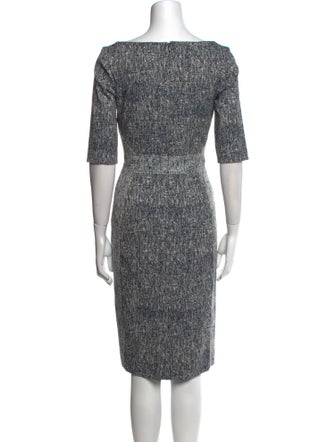 Lela Rose Printed Midi Length Dress