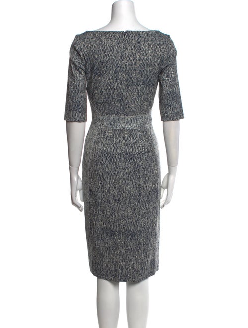 Lela Rose Printed Midi Length Dress