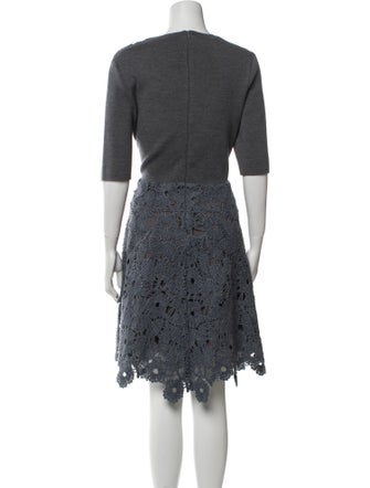 Lela Rose Merino Wool Knee-Length Dress