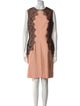 Lela Rose Wool Knee-Length Dress