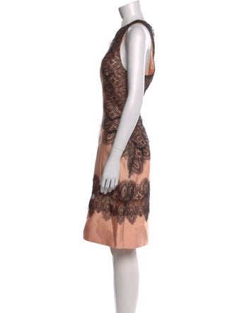 Lela Rose Wool Knee-Length Dress