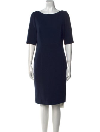 Lela Rose Scoop Neck Knee-Length Dress