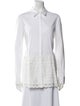 Lela Rose Long Sleeve Button-Up Top