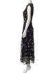 Lela Rose Lace Pattern Long Dress