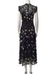 Lela Rose Lace Pattern Long Dress