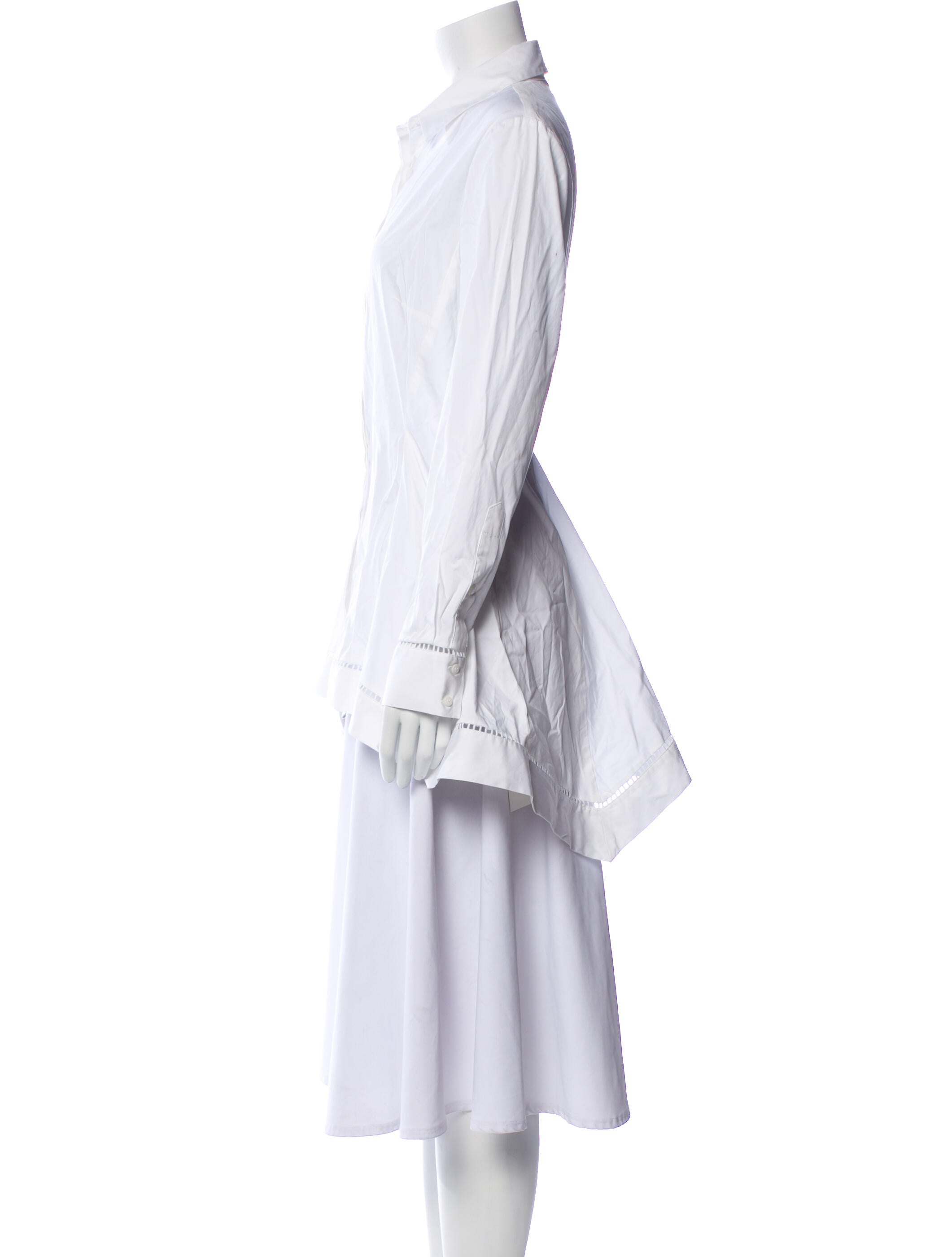 Lela Rose Long Sleeve Button-Up Top