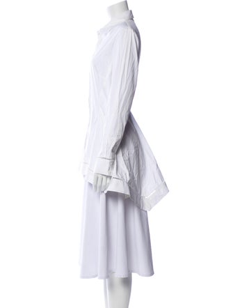 Lela Rose Long Sleeve Button-Up Top