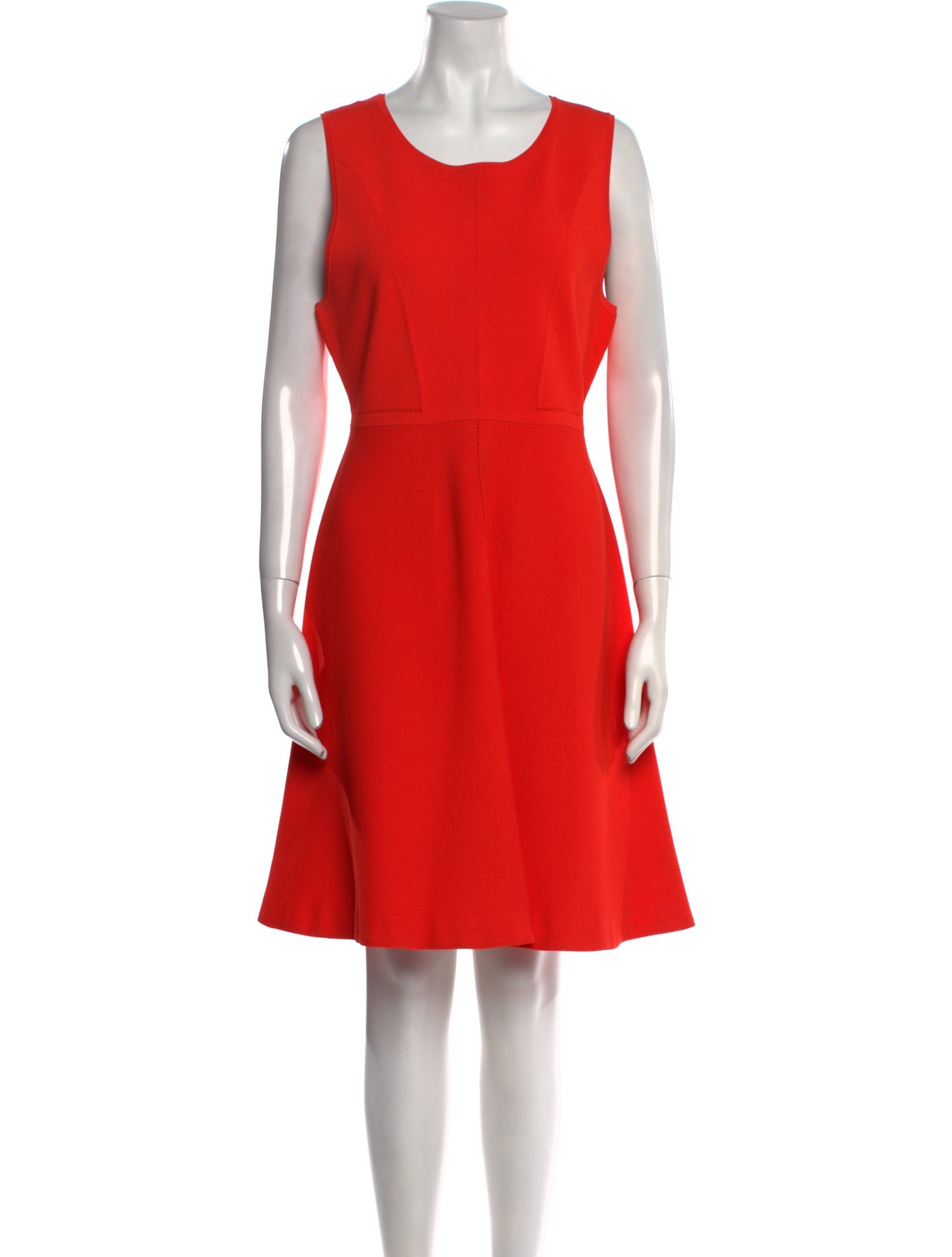 Lela Rose Scoop Neck Knee-Length Dress