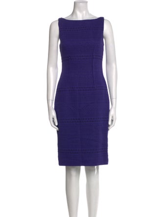 Lela Rose Wool Knee-Length Dress