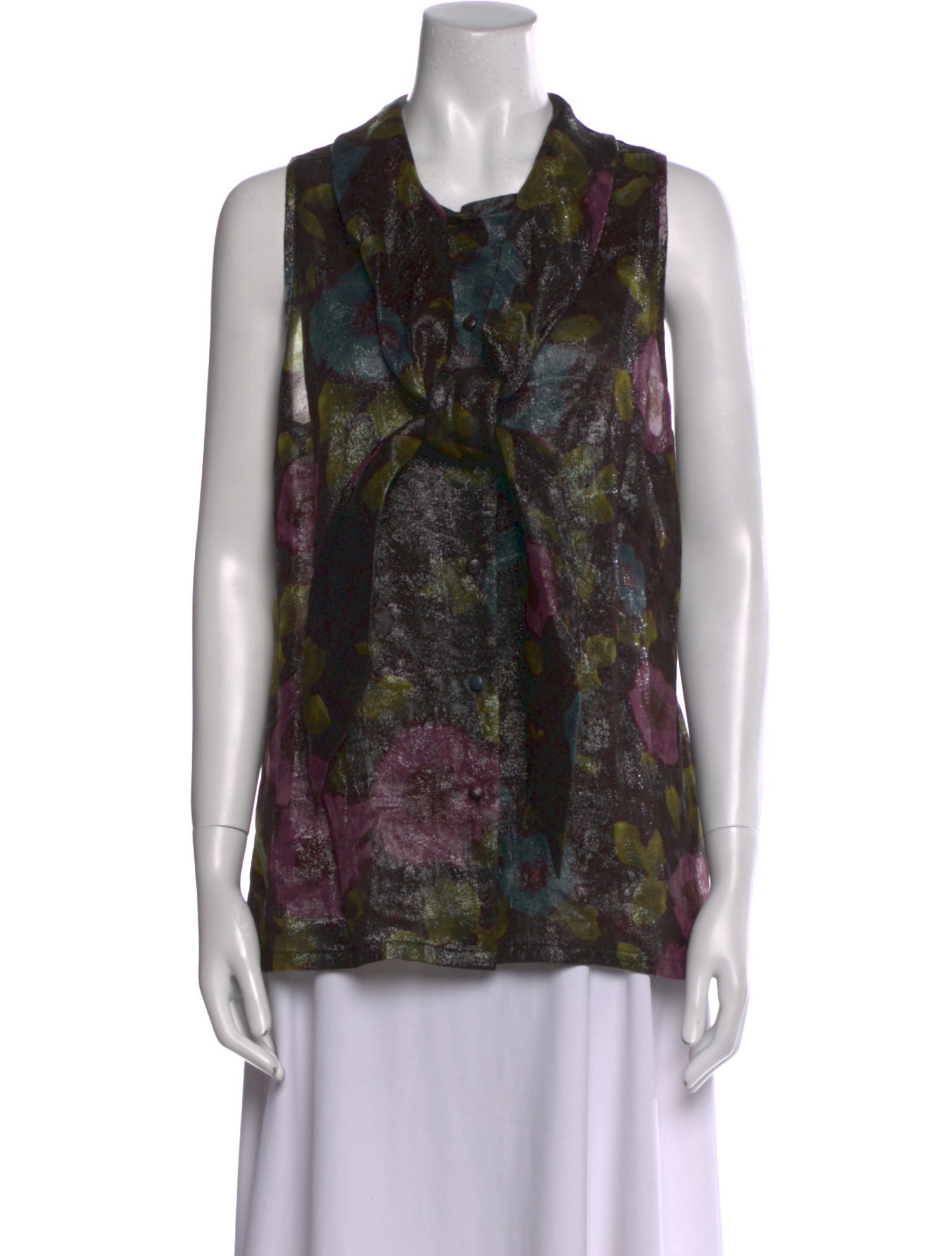 Lela Rose Silk Printed Blouse