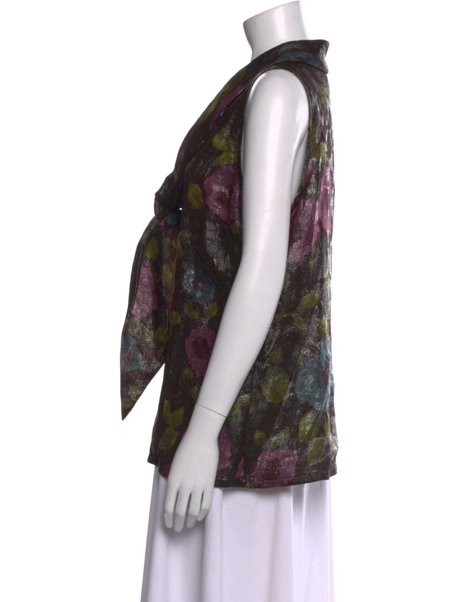 Lela Rose Silk Printed Blouse