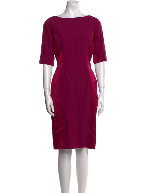 Lela Rose Bateau Neckline Knee-Length Dress