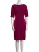 Lela Rose Bateau Neckline Knee-Length Dress