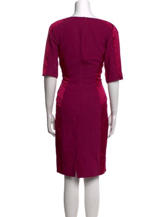 Lela Rose Bateau Neckline Knee-Length Dress