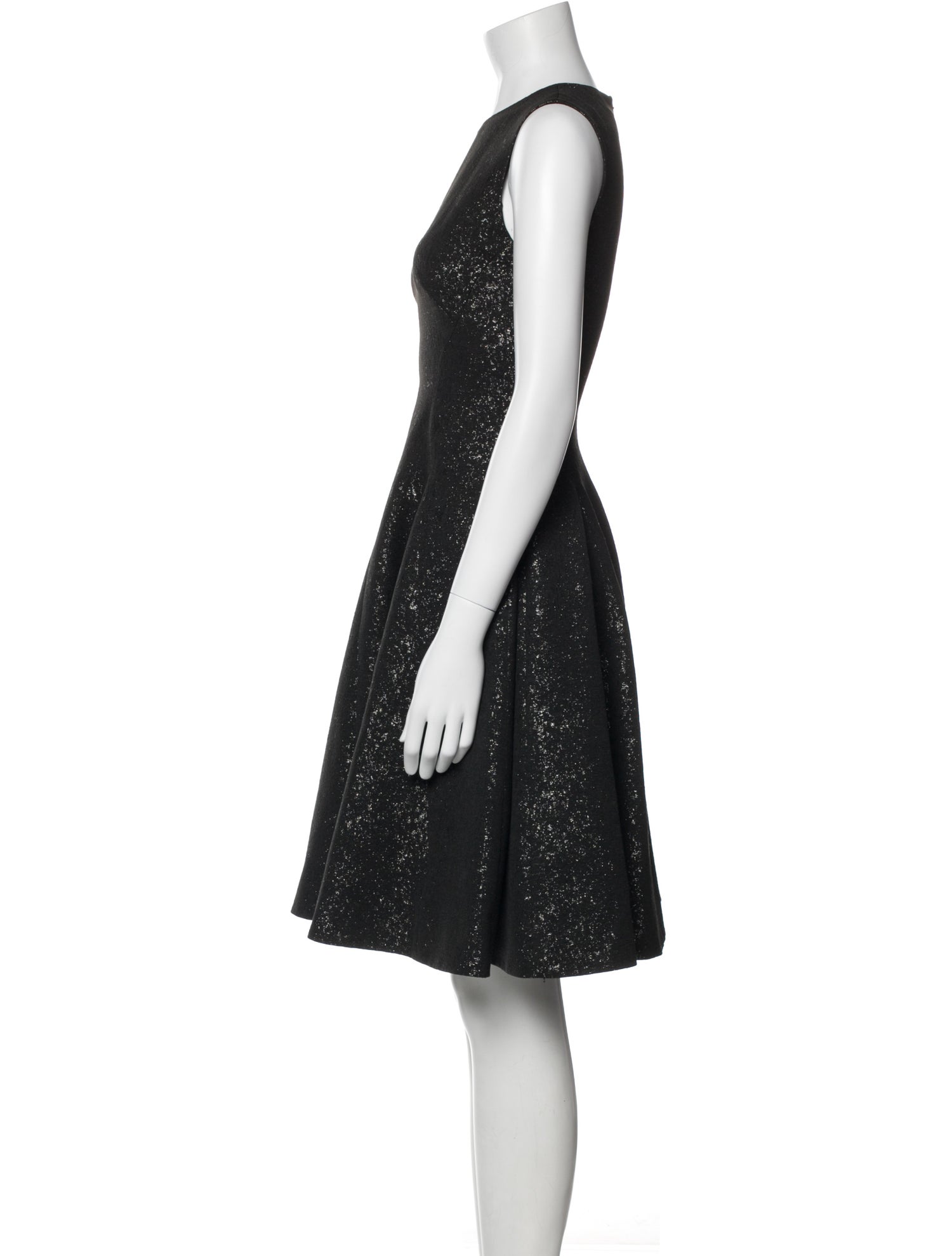 Lela Rose Crew Neck Knee-Length Dress