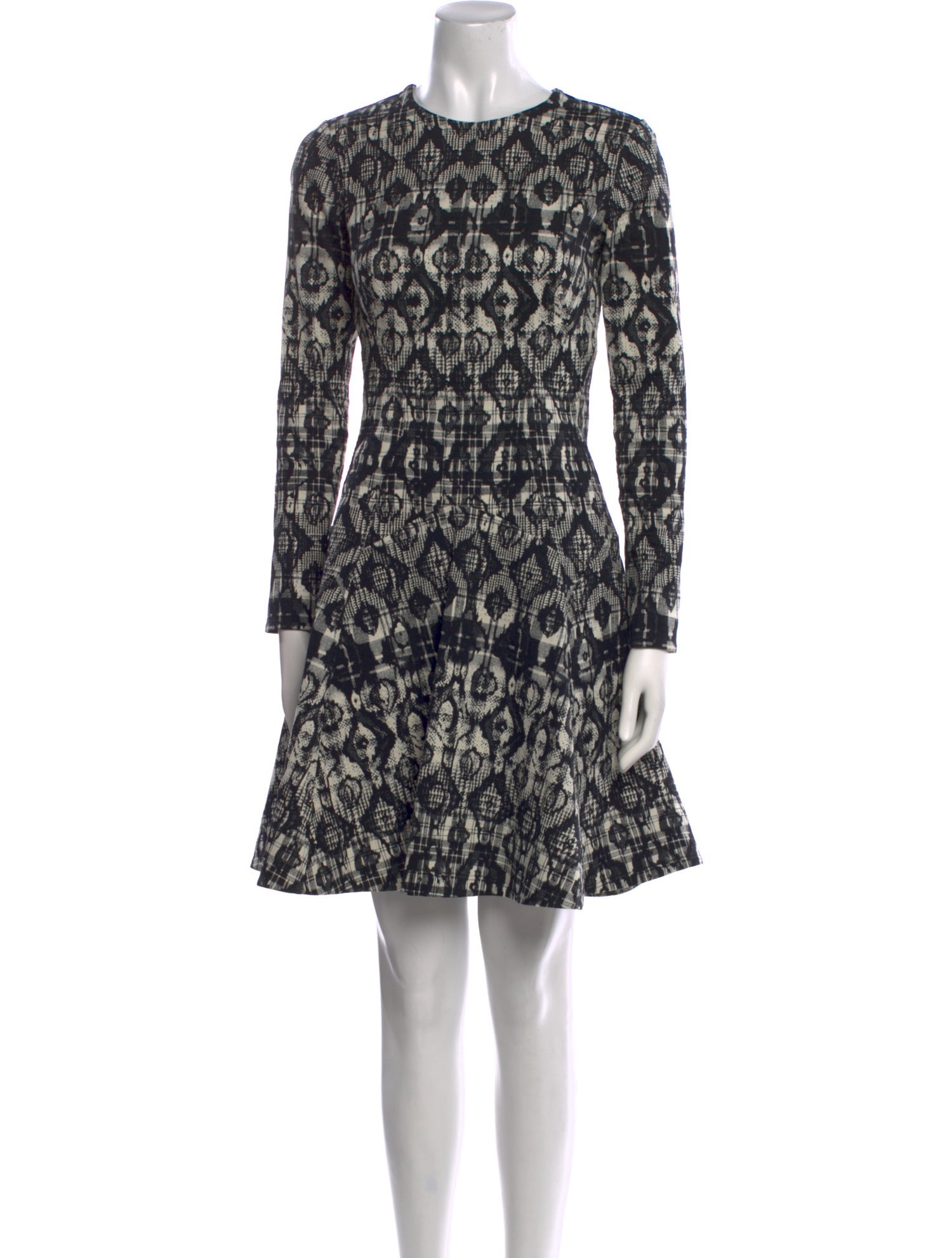 Lela Rose Printed Knee-Length Dress