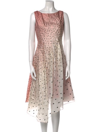 Lela Rose Virgin Wool Midi Length Dress