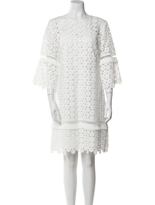 Lela Rose Scoop Neck Knee-Length Dress