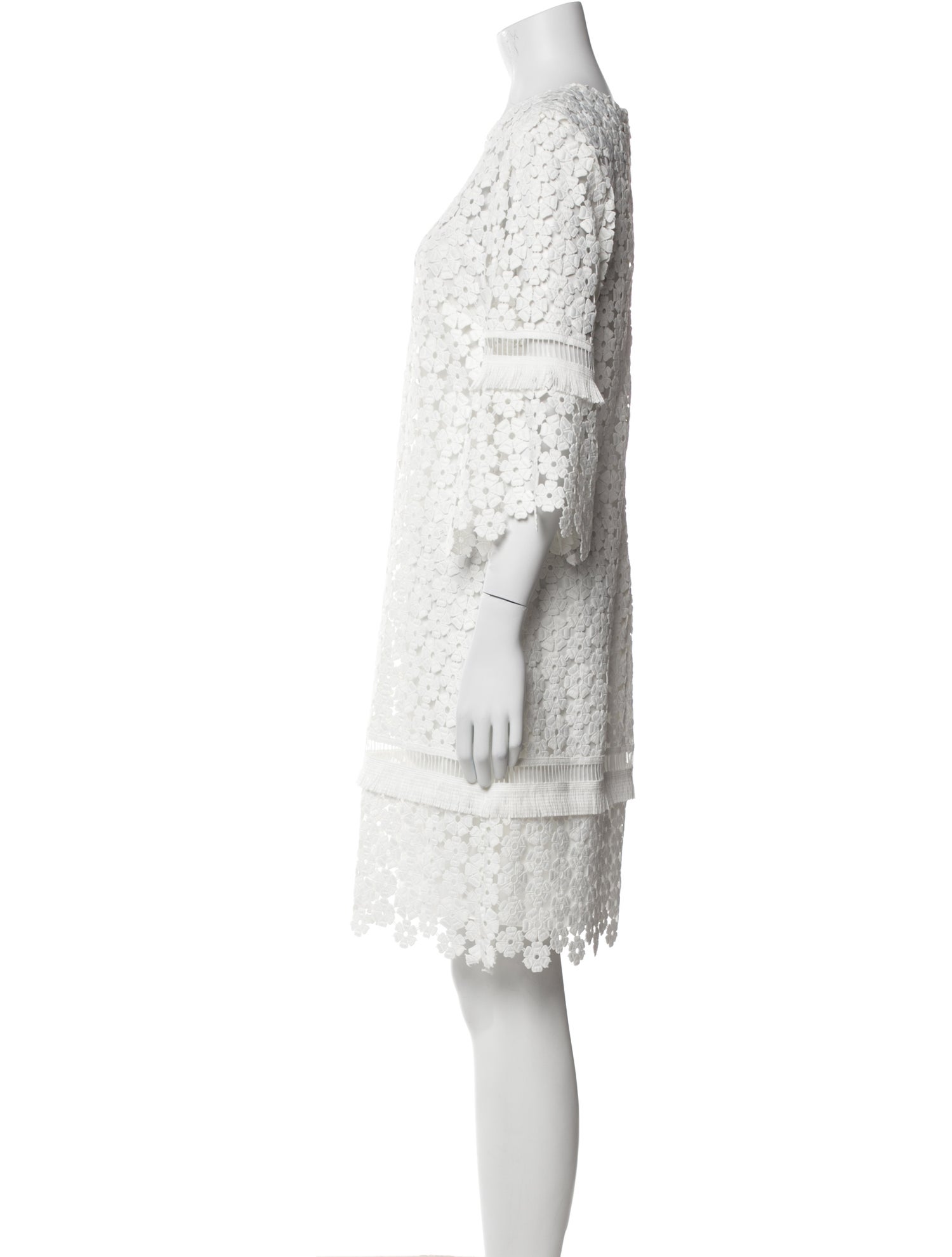 Lela Rose Scoop Neck Knee-Length Dress