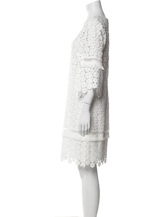 Lela Rose Scoop Neck Knee-Length Dress