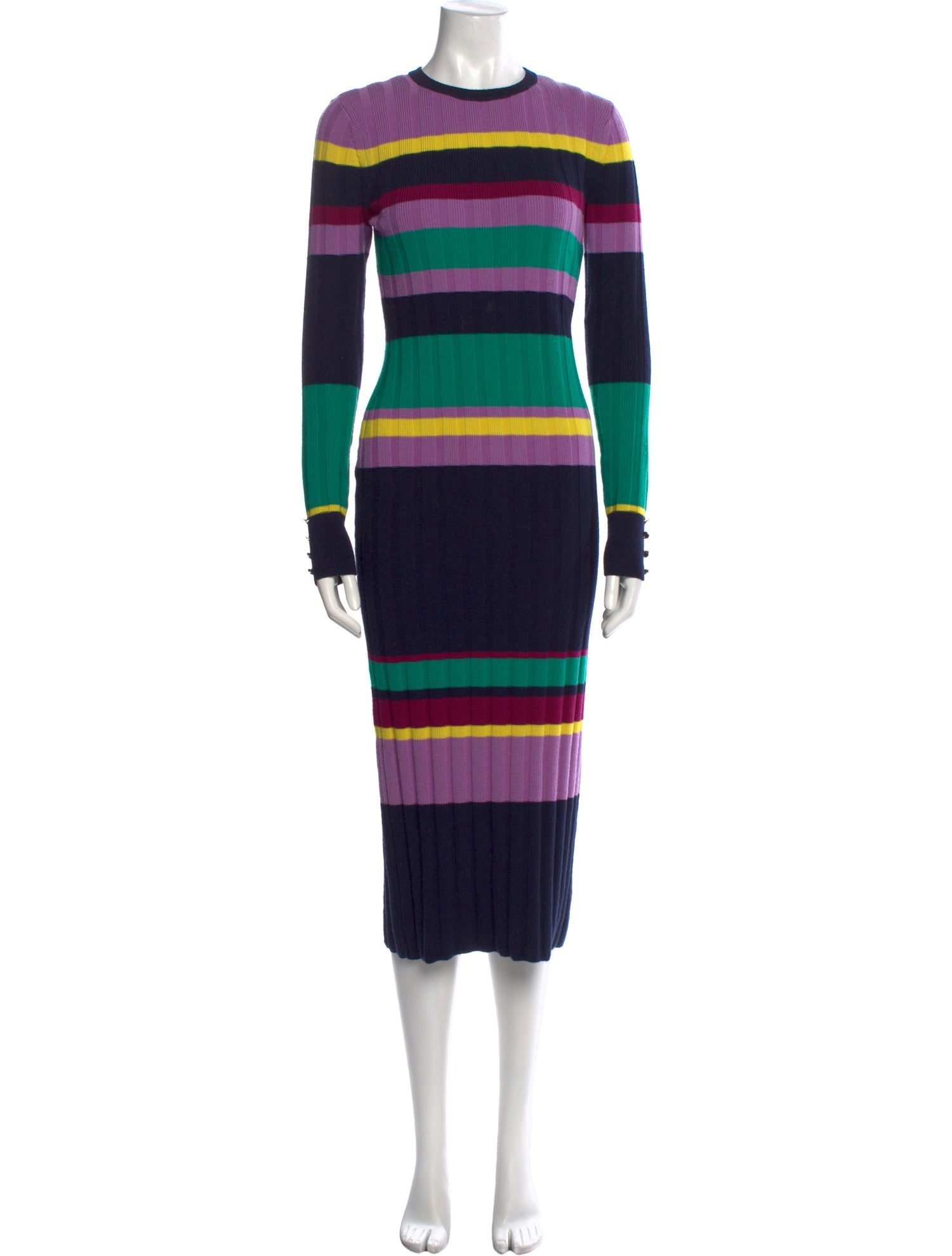 Lela Rose Wool Midi Length Dress