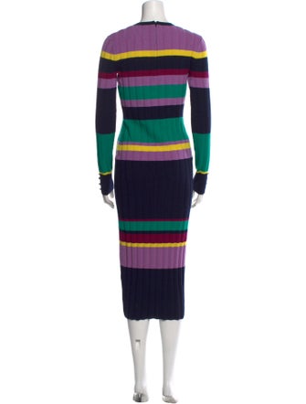 Lela Rose Wool Midi Length Dress